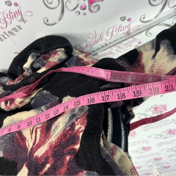 Eclipse dress turtleneck flowers floral long top Multicolor Fabric flowers - Picture 7 of 9